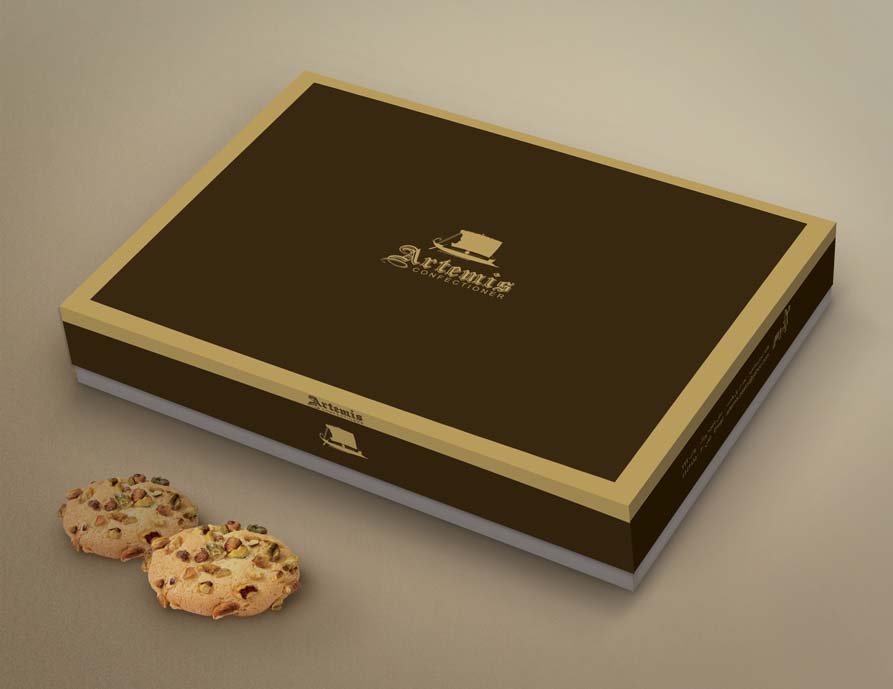 طراحی جعبه شیرینی آرتمیس