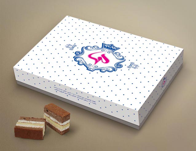 طراحی جعبه شیرینی هما