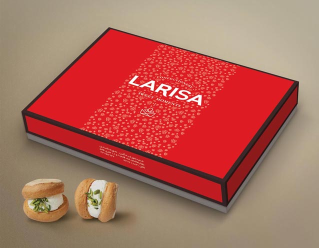 طراحی جعبه شیرینی لاریسا