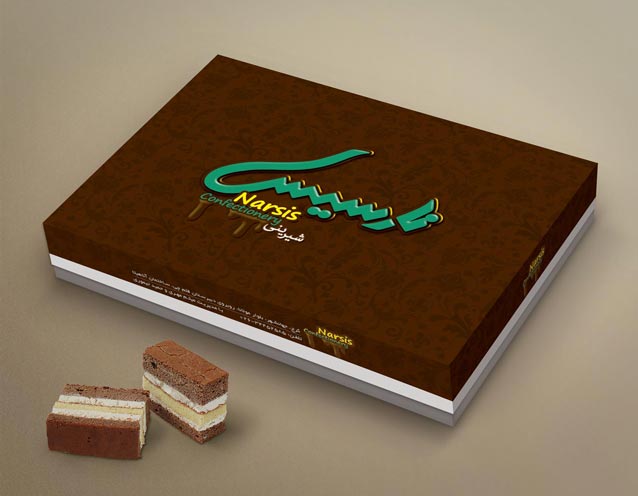 طراحی جعبه شیرینی نارسیس