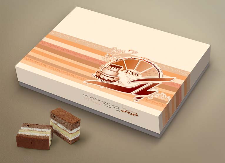 طراحی جعبه شیرینی پاک