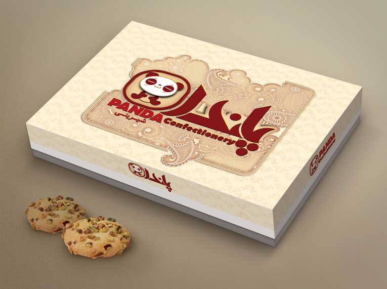 طراحی جعبه شیرینی پاندا
