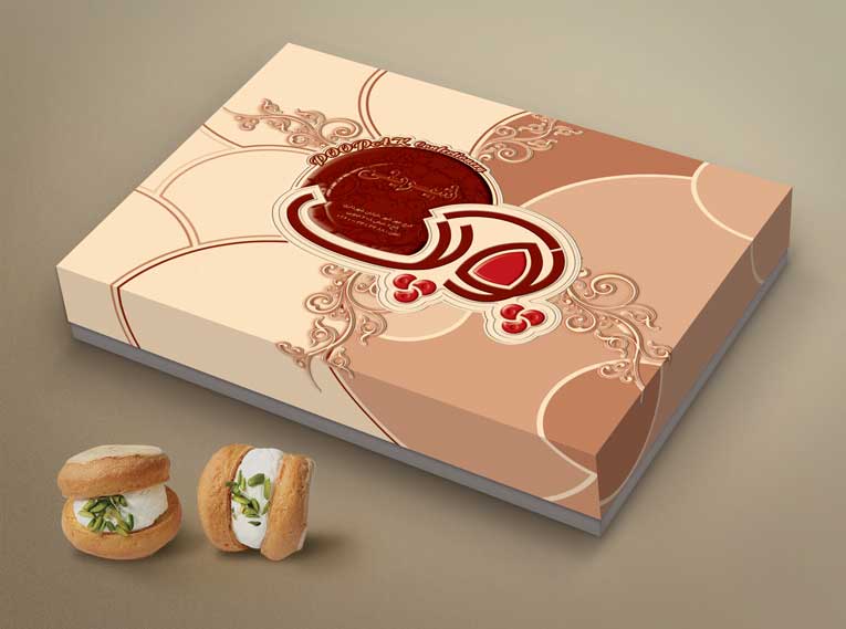 طراحی جعبه شیرینی پوپک