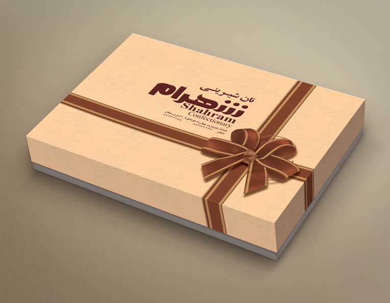 طراحی جعبه شیرینی شهرام