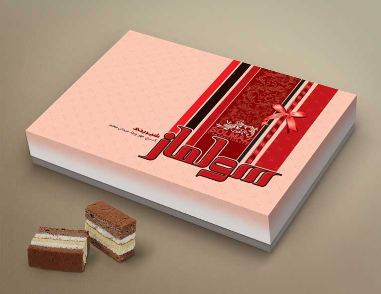طراحی جعبه شیرینی سولماز