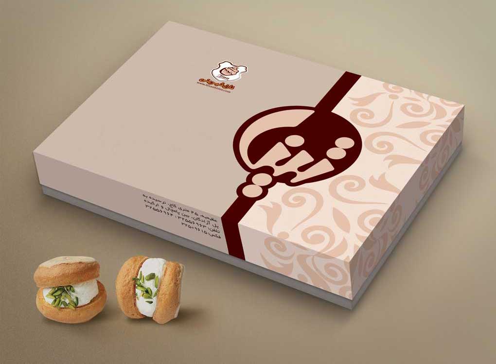 طراحی جعبه شیرینی تینا 2