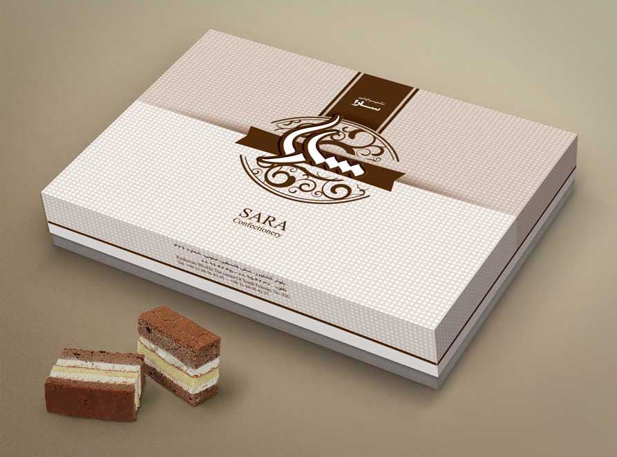 طراحی جعبه شیرینی سارا 1