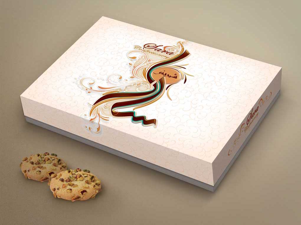طراحی جعبه شیرینی سارا 2