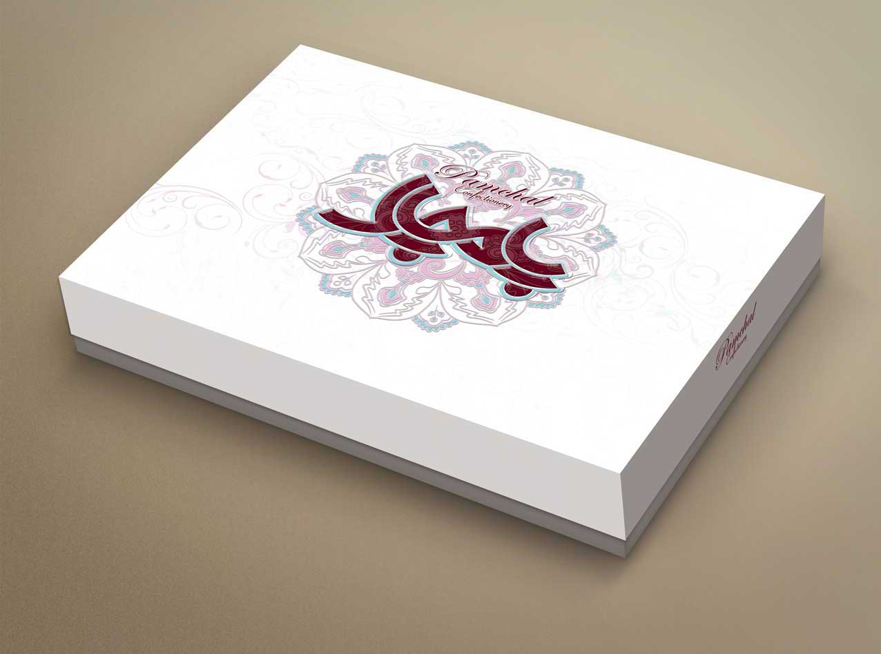 طراحی جعبه شیرینی پامچال 1