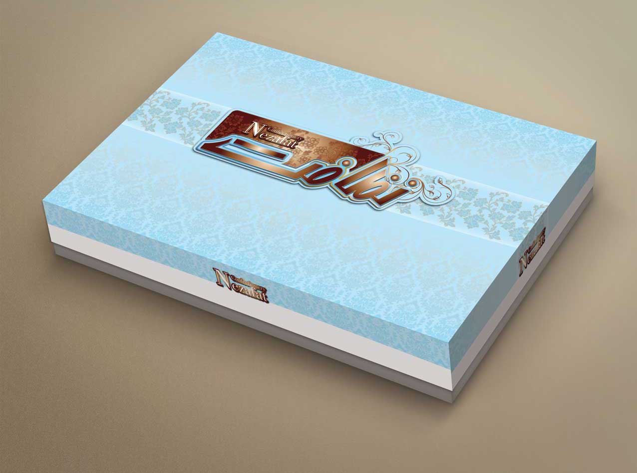 طراحی جعبه شیرینی نظافت 1
