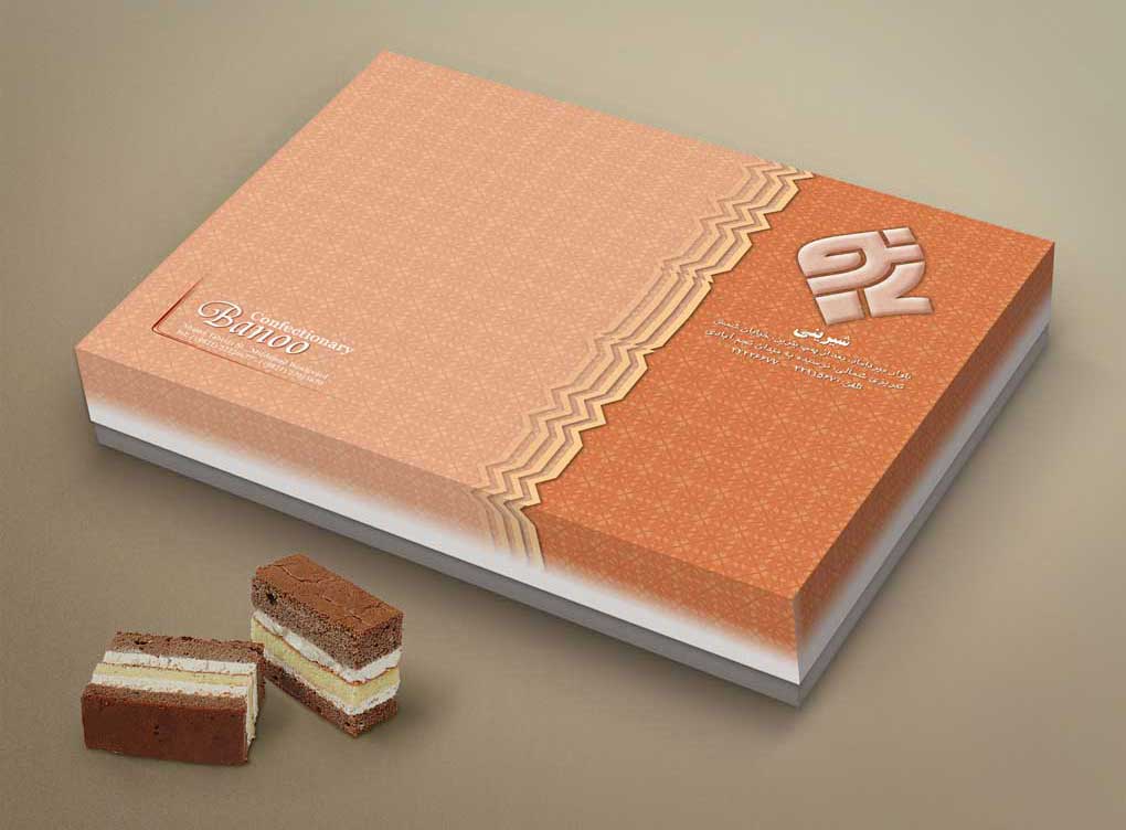 طراحی جعبه شیرینی بانو 1