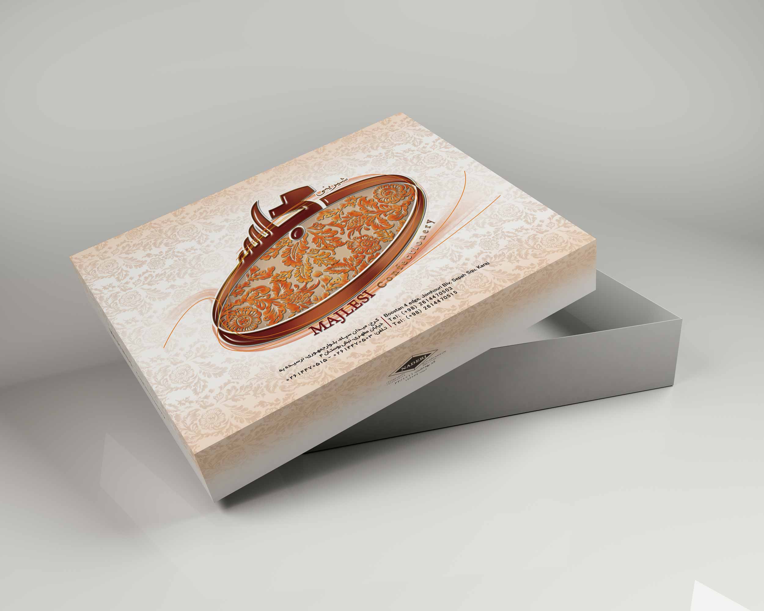 طراحی جعبه شیرینی مجلسی 2