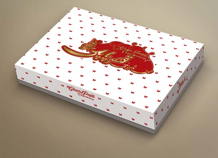 طراحی جعبه شیرینی پاپلی 3