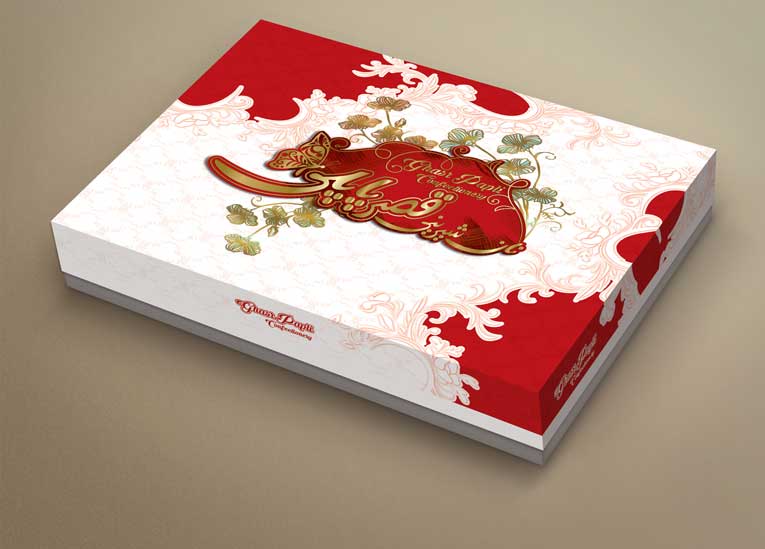 طراحی جعبه شیرینی پاپلی 4