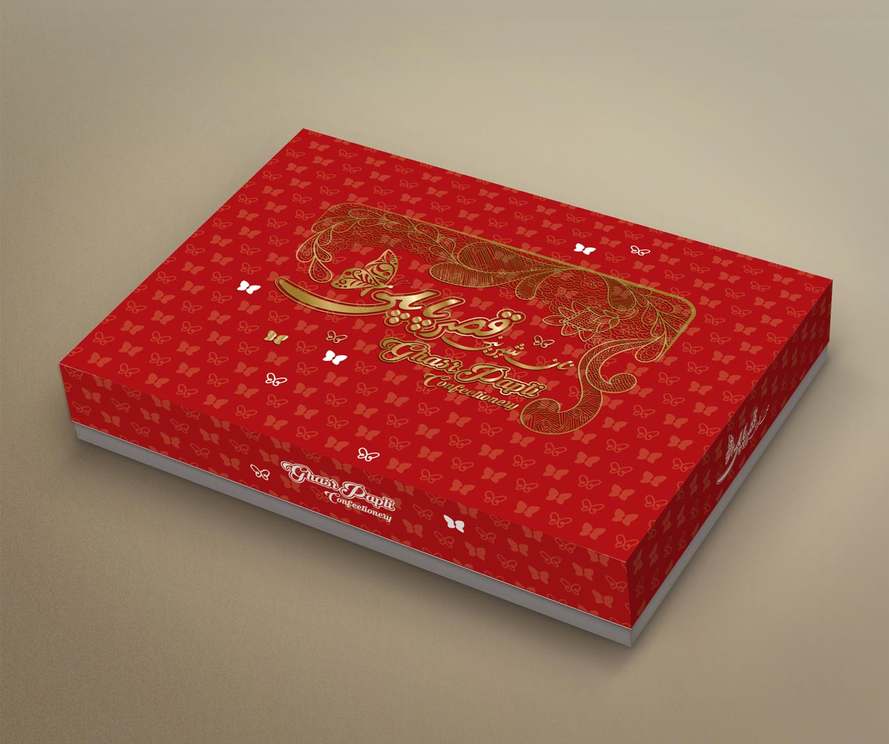 طراحی جعبه شیرینی پاپلی 5