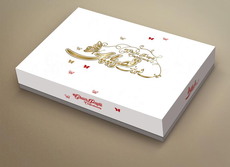 طراحی جعبه شیرینی پاپلی 6