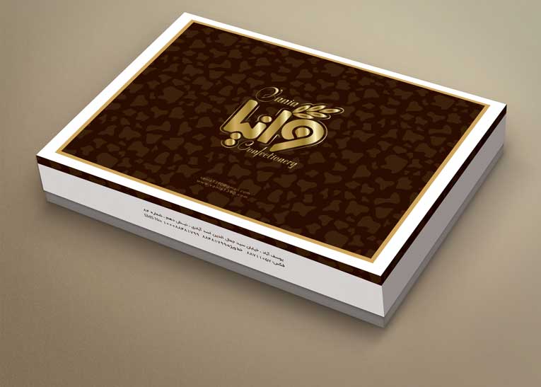 طراحی جعبه شیرینی وانیا 2