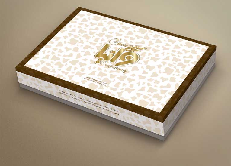 طراحی جعبه شیرینی وانیا 3