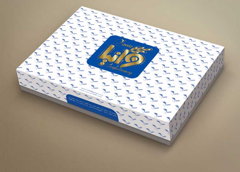 طراحی جعبه شیرینی وانیا 4