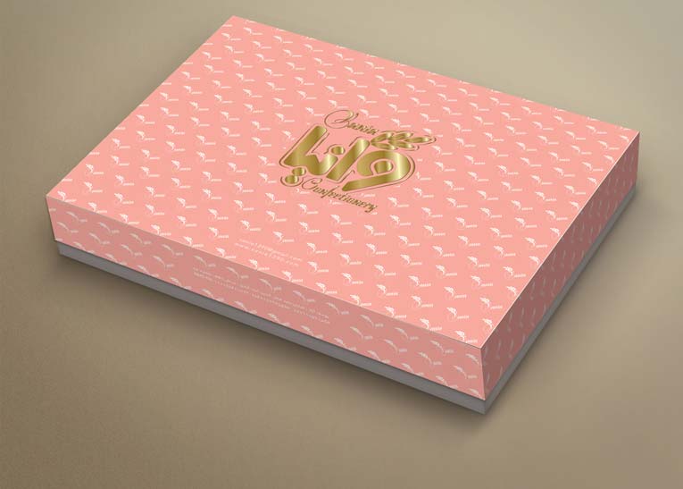 طراحی جعبه شیرینی وانیا 6