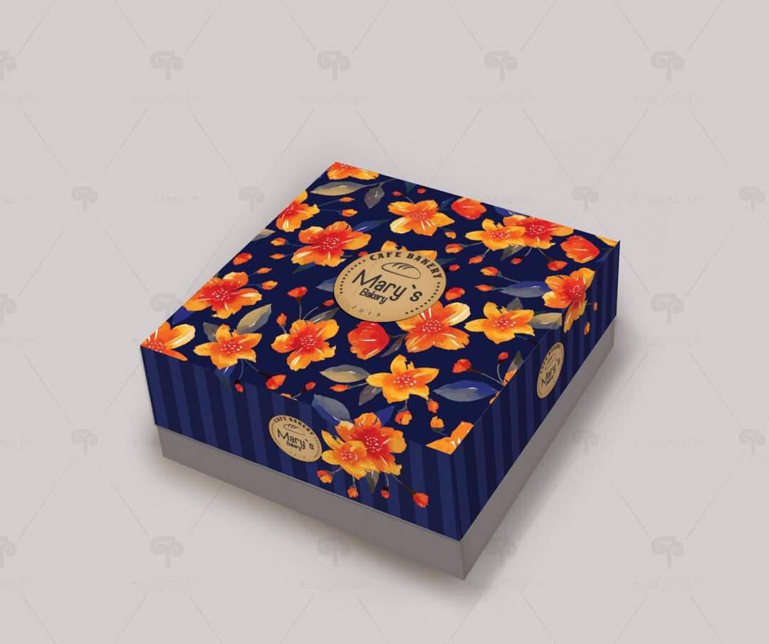 طراحی جعبه شیرینی ماری