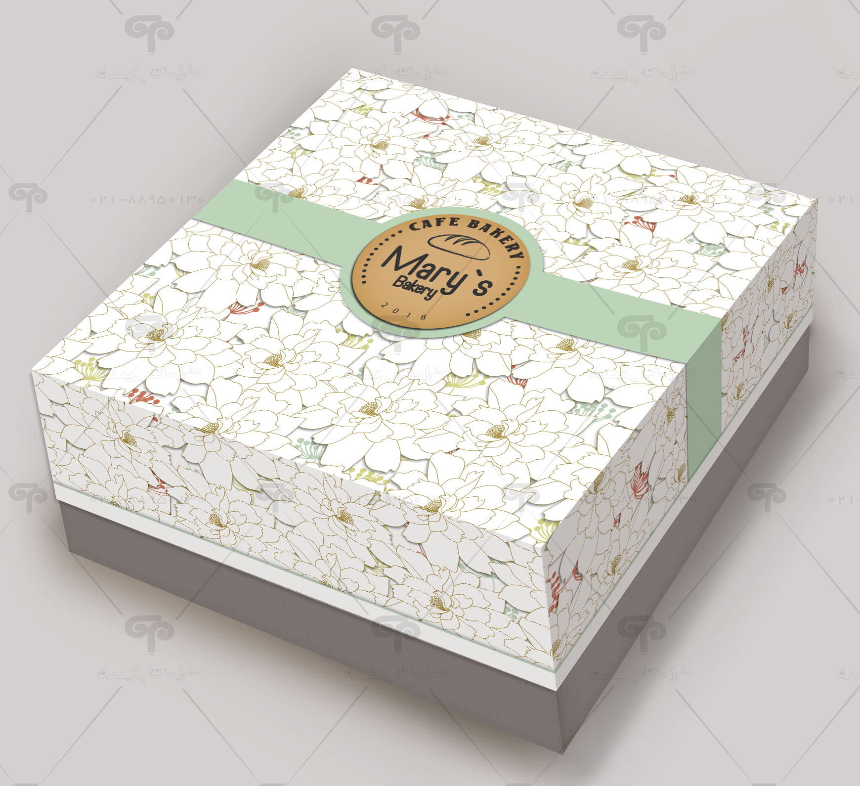 طراحی جعبه شیرینی ماری