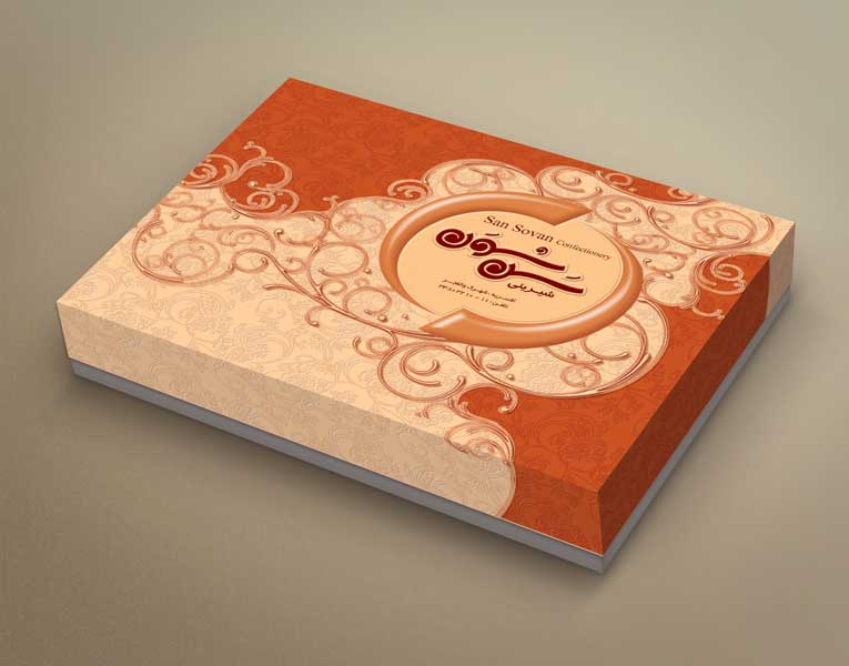 طراحی جعبه شیرینی سن سون