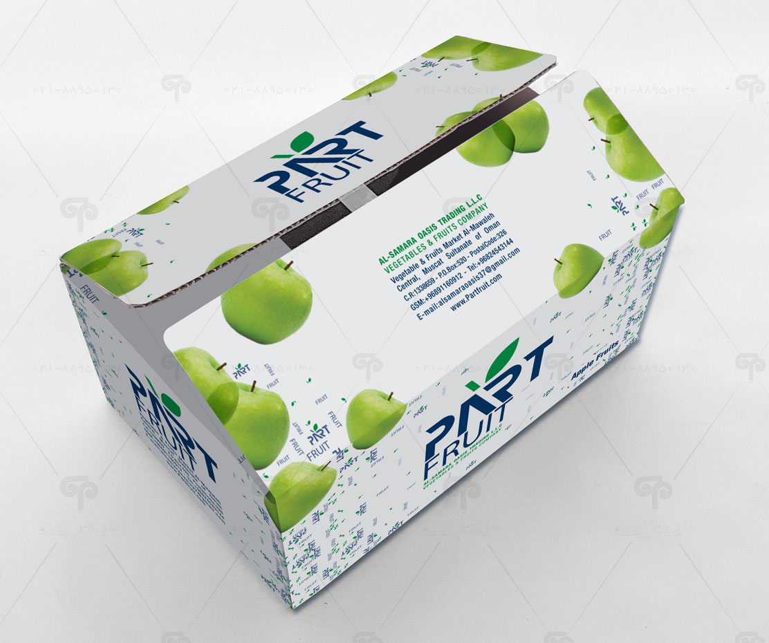 طراحی جعبه سیب برند پارت فروت