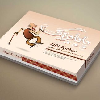 طراحی جعبه شیرینی بابا بزرگ