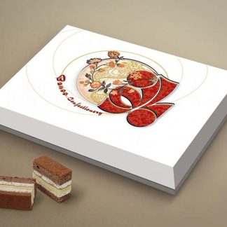 طراحی جعبه شیرینی بانو