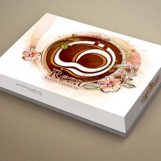 طراحی جعبه شیرینی رضا