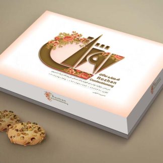 طراحی جعبه شیرینی روژان