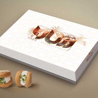 طراحی جعبه شیرینی سارا