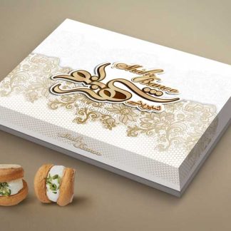 طراحی جعبه شیرینی شهربانو