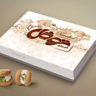 طراحی جعبه شیرینی توکل