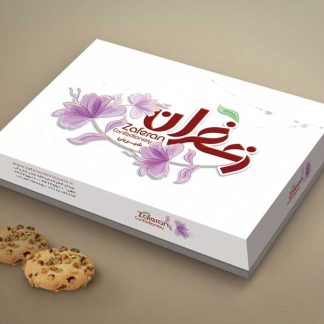 طراحی جعبه شیرینی زعفران