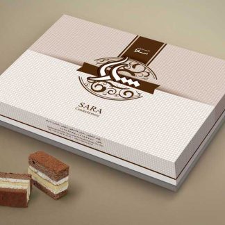 طراحی جعبه شیرینی سارا 1